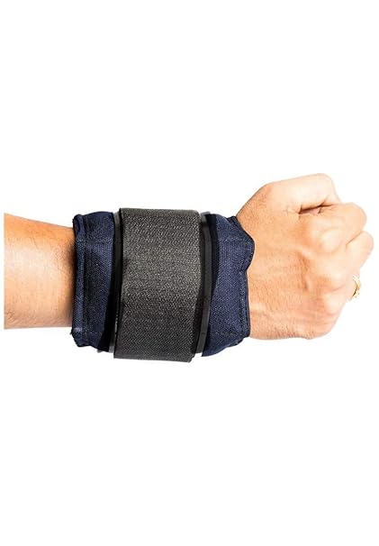Viresa Wrist Ankle Weights for Home Gym Bands Perfect for Fitness Dancing Exercise Gym Workouts Training Running Aerobics (Black) (0.5 Kg x 2)