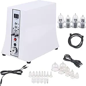 R A products Body Shaping Massage Multi-Function Vacuum Cupping Machine Back Massager with Large Cups Cupping-Therapy Sets-White
