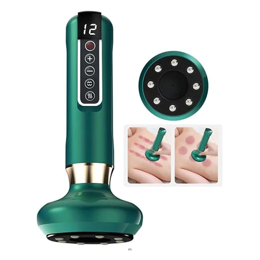 Electric Cupping Therapy Set Rechargeable Cupping Massager Anti Cellulite Beauty Health Body Slimming Scraping Massager Rechargeable Magnetic Head Scraper LED Display Remove Moisture