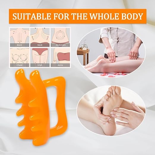 CA Lymphatic Drainage Massager, Gua Sha Tool for Body, Manual Massage Scraper for Anti Cellulite and Relieve Muscle Fatigue, Body Gua Sha Paddle (CA-XD-115)