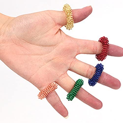 Acupressure Sujok Ring - Small Figure Rings Massage for Pain Relief || Numbs Improve Blood Circulation || Control Blood Pressure & Sugar (PACK of 10, VIOLET)