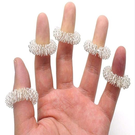 Sujok Acupressure Finger Massage Ring -Set of 5
