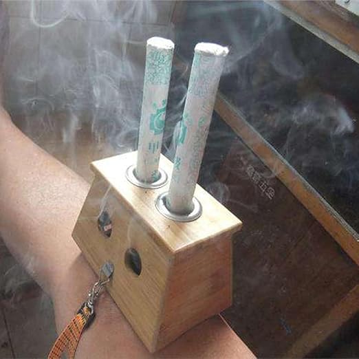 KIYO Two Hole Moxa Stand Moxibustion Box Acupuncture Relaxation Roller Stick Holder Double Hole