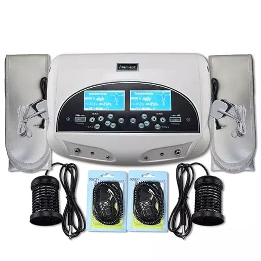 Ionic Dual Detox Foot detoxification SPA Machine Toxin remove machine Professional Spa Ionic + 2 Round Arrays+ 2 Belts Cleanse Ionic Device