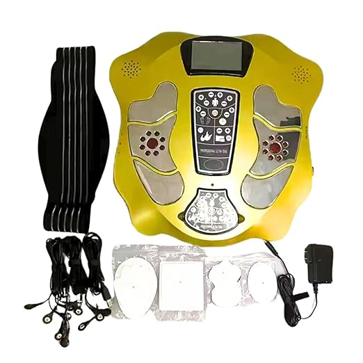 Far Infrared Pressure Points Electric Foot Massager EMS Machine Reflexology Feet Care Body Slimming Belt 8 EMS Pads for Multiple Benefits