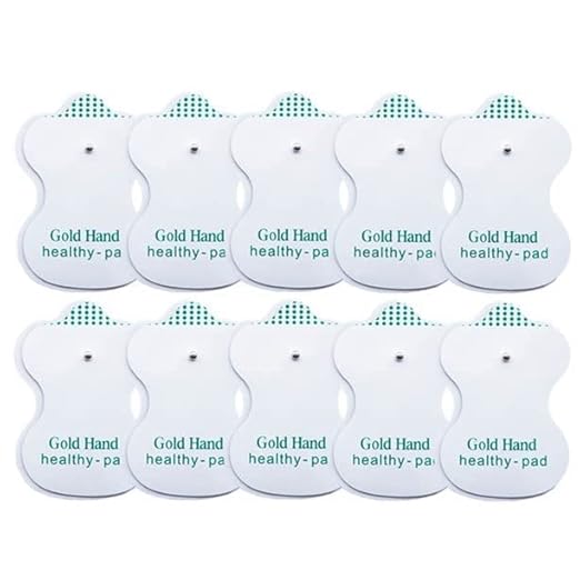 R A Products Tens Digital Therapy Electrode Pads for Whole_Body Physiotherapy Machine (Pack of 10) Electrodes for Electrotherapy Massager, Multicolour