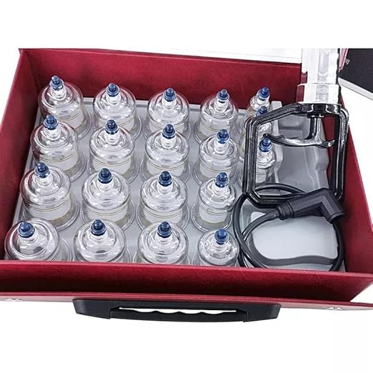 R A korean Cupping Cups Set of 19 Vacuum Cupping Therapy Set Massage, 10 Acupressure Pointers Included Vacuum Suction Cups Jar Vacuum Hijama Korea Cupping Therapy Kit