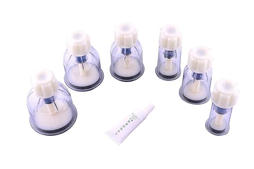 6 pcs Anti Cellulite Vacuum Cup Vacuum Rotary Cupping Rotating Cupping Set Magnet Massage Hand-Type Magnetic Therapy Cupping Device - Remove Toxins, Increase Circulation Massager